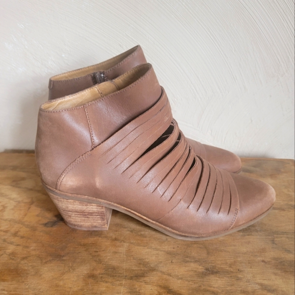 Lucky Brand Leather booties western Boho Hippie Lk-zavrina size 10m